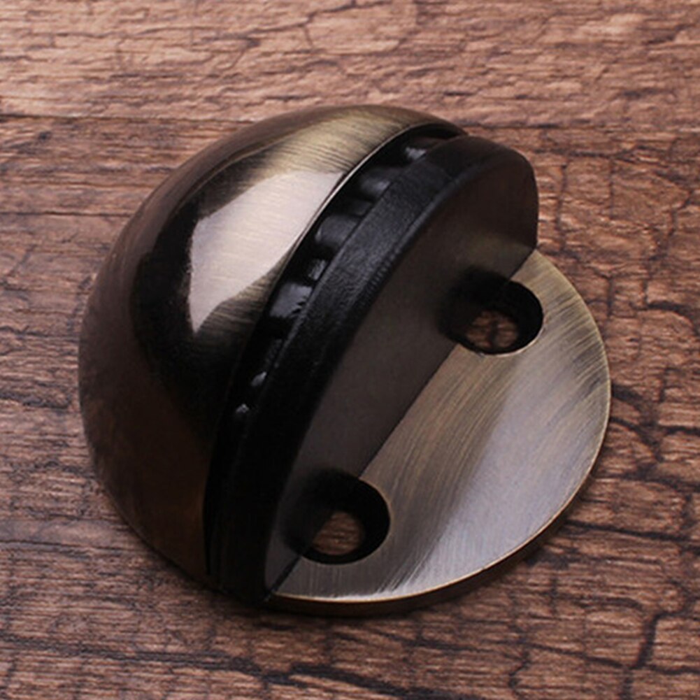 Retro Stainless Steel Glass Half Round Door Stop Wedge Safety Protector Stopper Block for Home Office Windproof Door Stopper