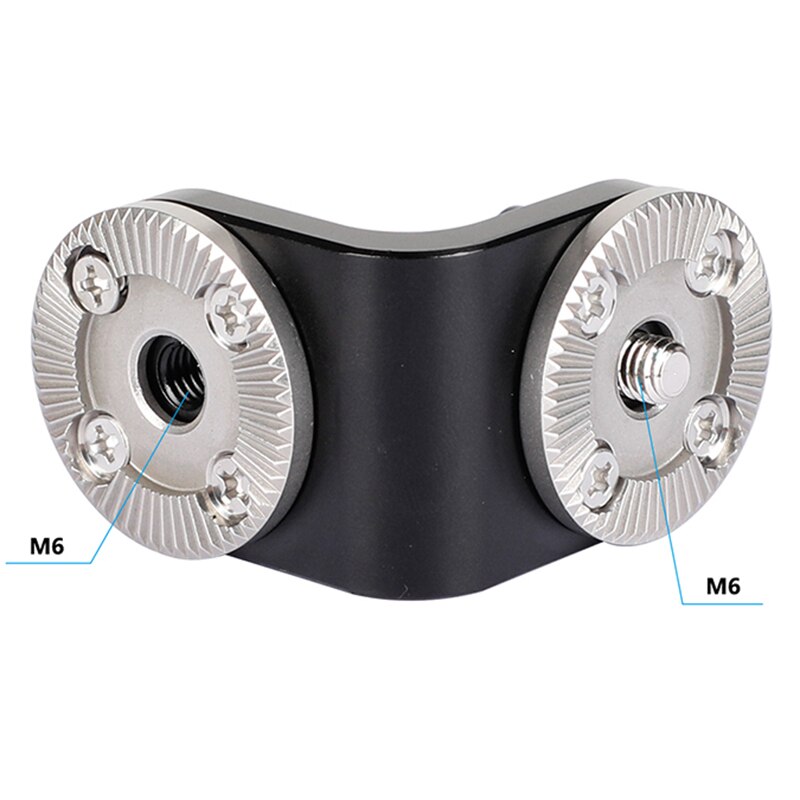 Dual für Arri Rosetten Verlängerung Montieren Vertikale Typ mit Zentralen M6 Gewinde (Schwarz Knopf) C2131
