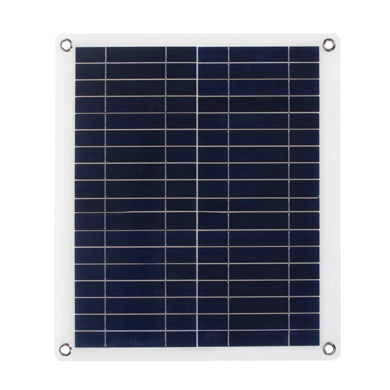 50W Solar Panel Portable Flexible Solar Panel Double USB 12V with Car Charger Crocodile Clip Outdoor Charger Panel Regulator