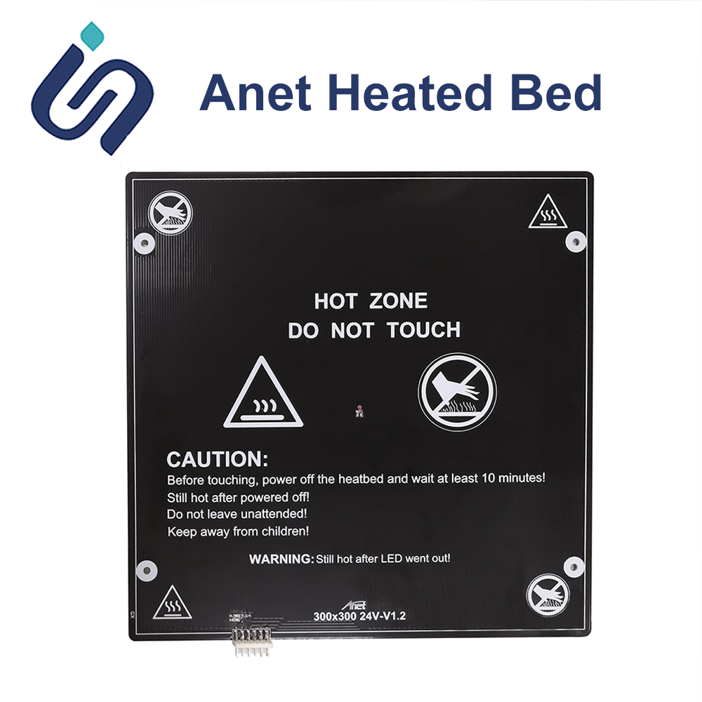 Anet A6 A8 ET4 E10 E12 E16 12V/24V Aluminum MK3 Heated Bed Hotbed with cable 220*220mm/220*270/300*300 bed 3D Printer Parts