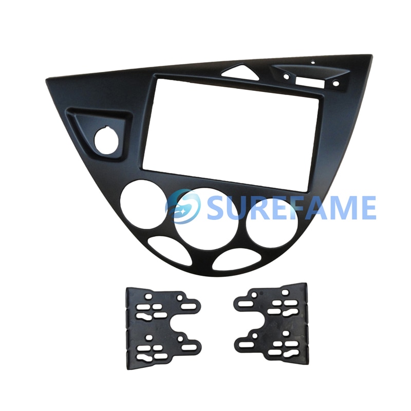 Double Din Car Radio Install Surround Panel for Ford for Focus MK1/Fiesta LHD Fascia Plate Dash Mount Kit Interior Trim Facia