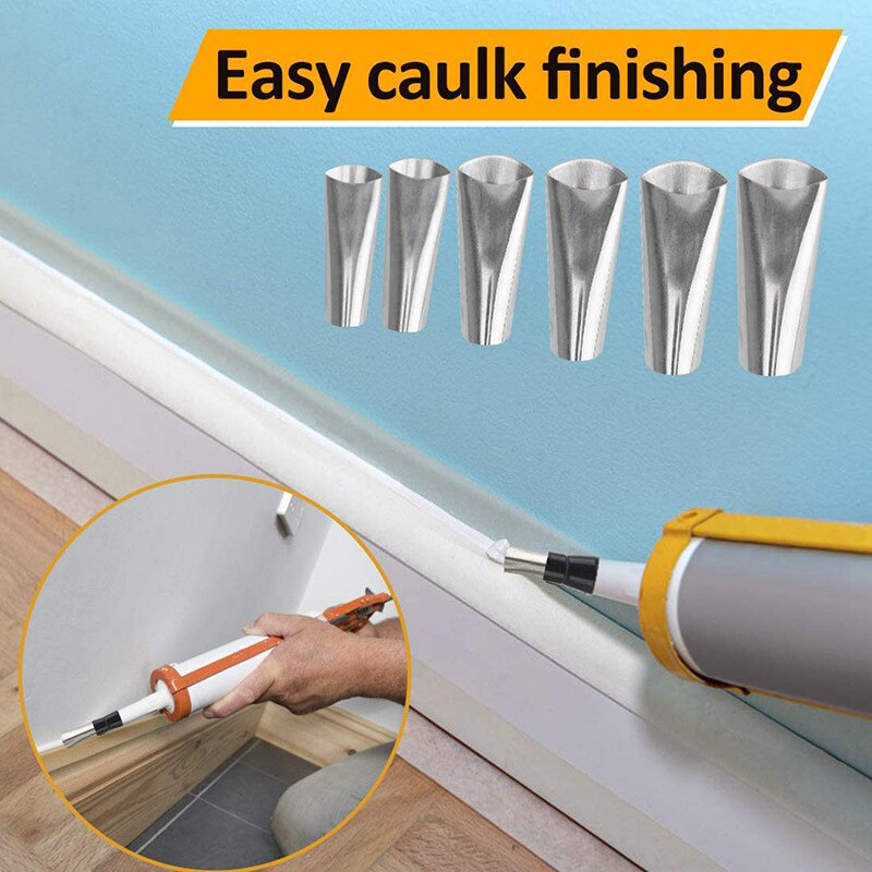 Perfect Caulking Finisher Kit 14Pcs Caulk Nozzle Applicator Reusable Caulking Finishing Tool SDF-SHIP