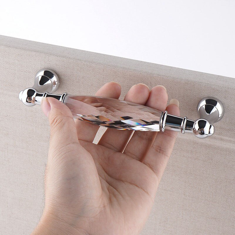 Tiradores de cristal de diamante para muebles, manijas de puerta de armario, cajón, perilla de puerta de armario, Hardware