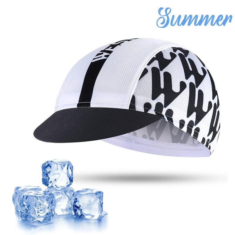 WEST BIKING Bicycle Caps Women Men Summer Ice Silk Helmet Liner MTB Bike Hats Outdoor Sports Sun Protection Hiking Cycling Caps: 328 Black White