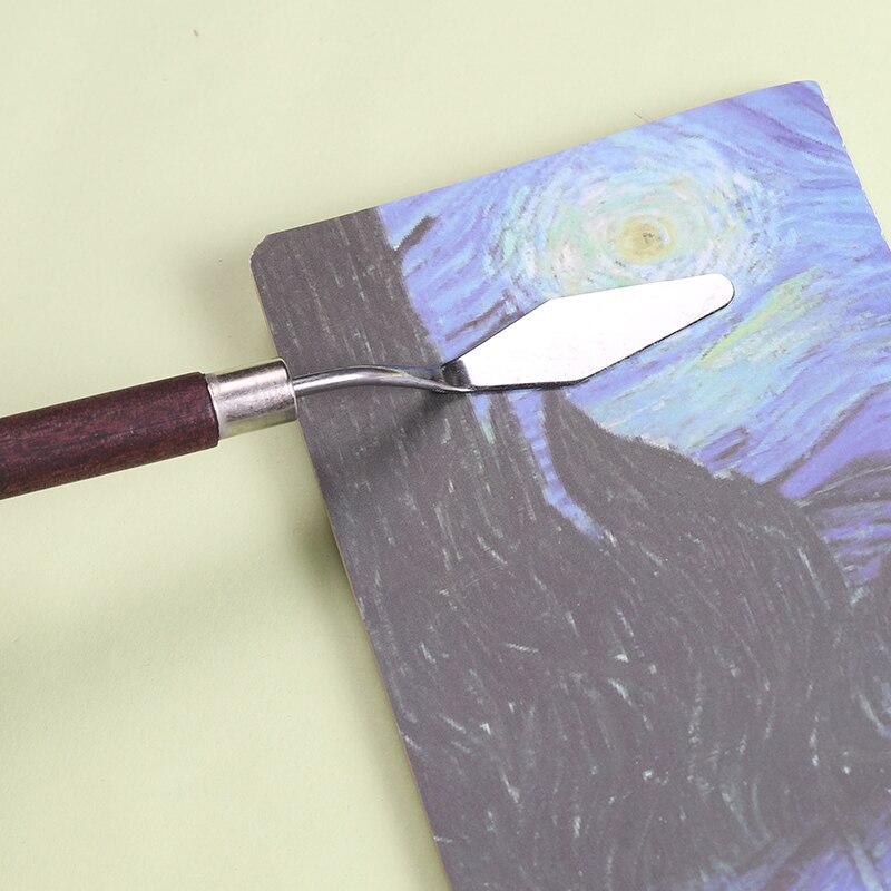 Olieverf Messen Rvs Spatel Paletmes Olieverf Mengen Mes Schraper Kunstenaar Ambachten Art Gereedschap Levert: 1PCS D