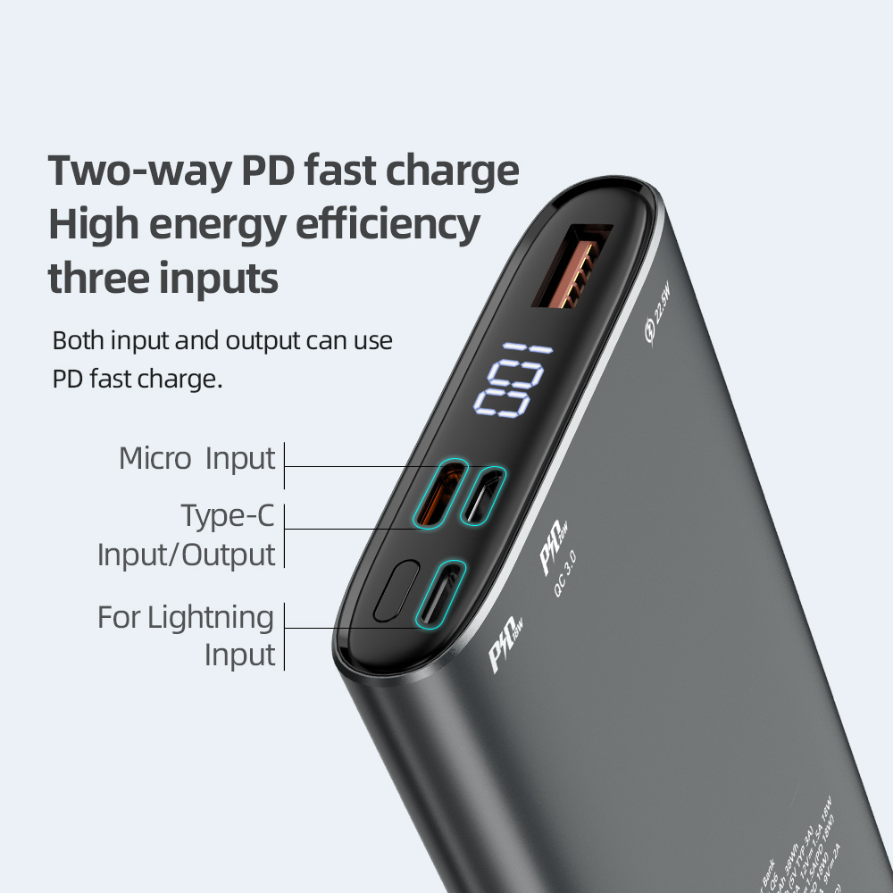 Hoco Power Bank 10000Mah 22.5W Pd Snel Opladen Met 15W Draadloze Opladen Powerbank Draagbare Batterij Voor iphone 13 12 11