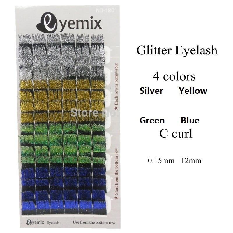 Eyemix Topkwaliteit Glitter Wimpers 4 Kleuren Individuele Wimper Extension Blink Valse Eye Lash