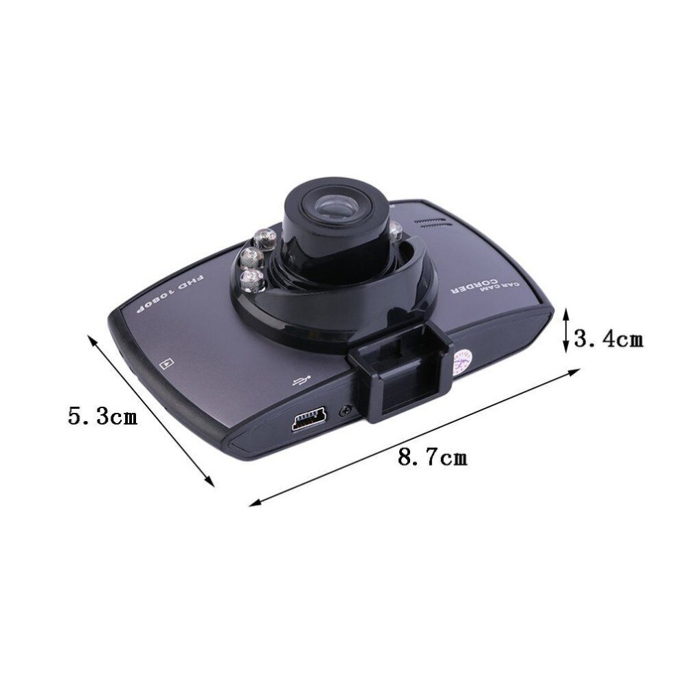 Bil dvr  g30l bilkamera inspelare dash cam g-sensor ir mörkerseende