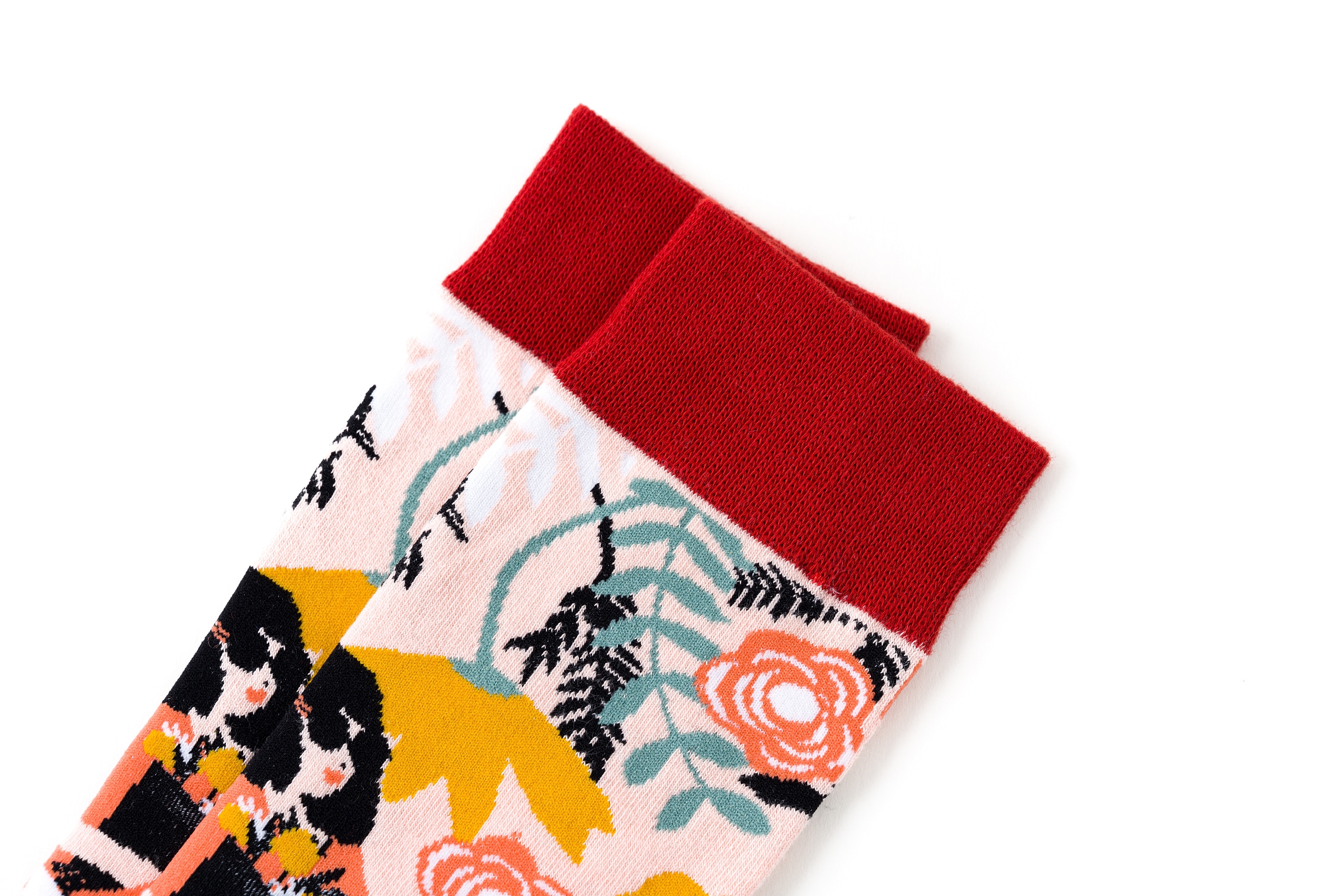 1 pair Women Men socks Funny Beauty illustration animal art Hosiery Streetwear Skate Harajuku cotton socks