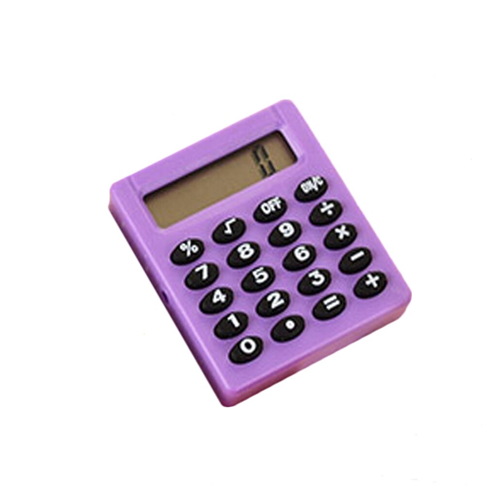 Mini Portable Pocket 8 Digits Electronic Calculator Student School Supplies: Purple