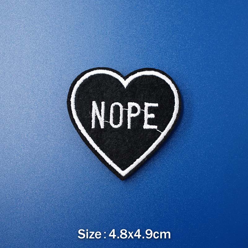 Nope Route 69 Diy Borduurwerk Badge Applique Kleren Strijken Kleding Naaien Levert Decoratieve Badges Ufo Oops