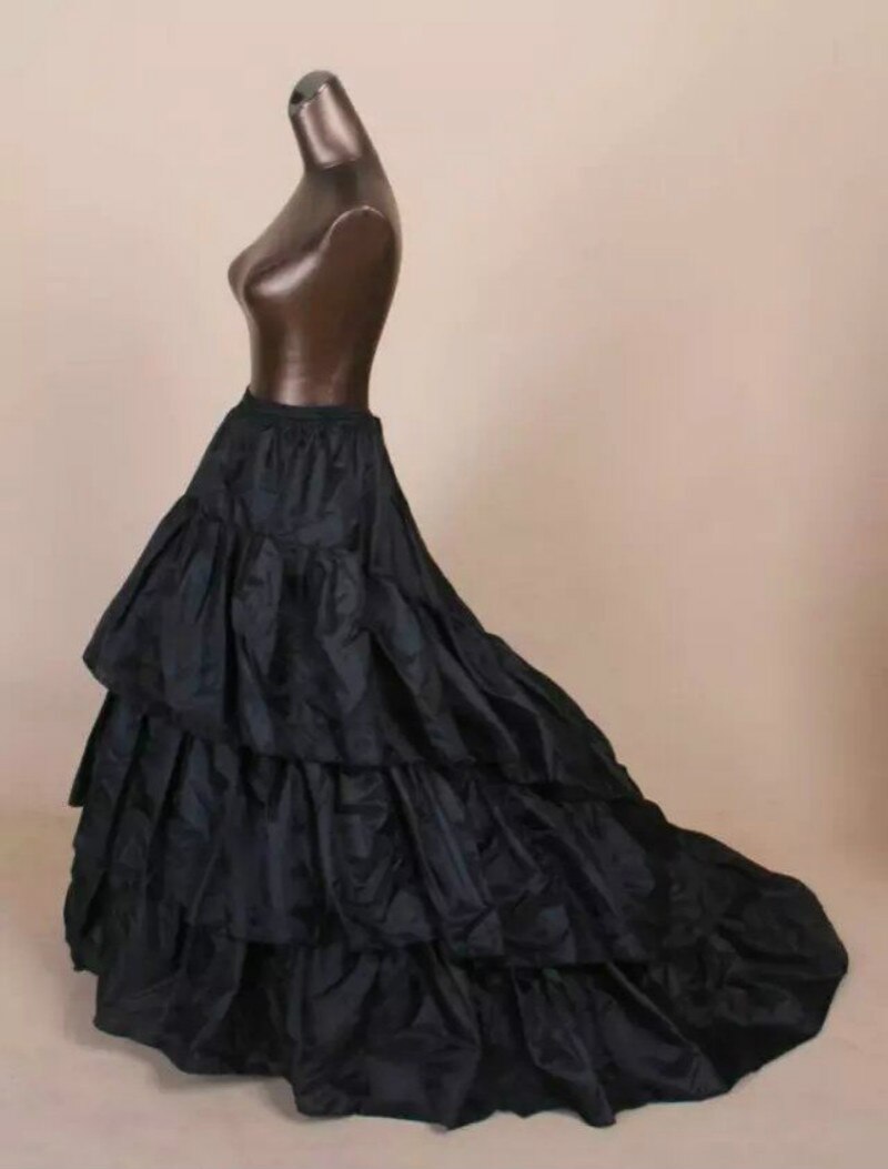 Schwarze Braut Petticoat Krinoline Unterrock Band/Hoopless/Meerjungfrau/Fishtail: 16