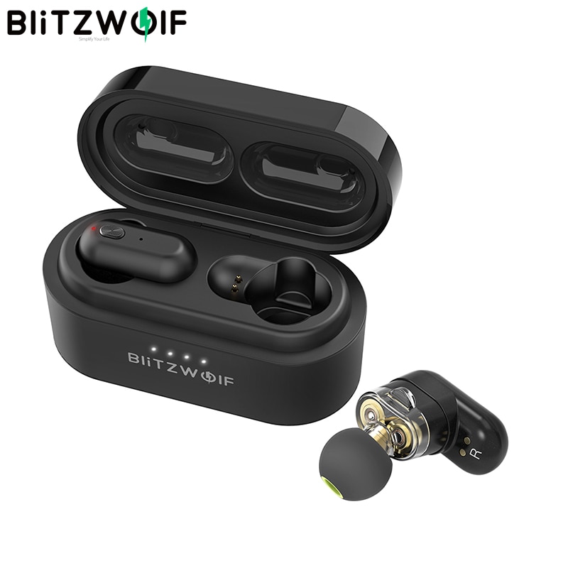[Dual Dynamic Driver] Blitzwolf BW-FYE7 TWS bluetooth 5.0 Earphone Heavy Bass Stereo Bilateral Calls Earbuds with Charging Box