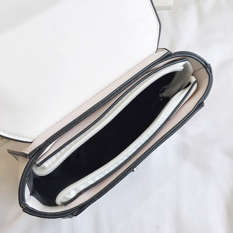 Sommar liten väska populära kedjor lås budväska kvinnor enkel vild axel tjejväska svart röd