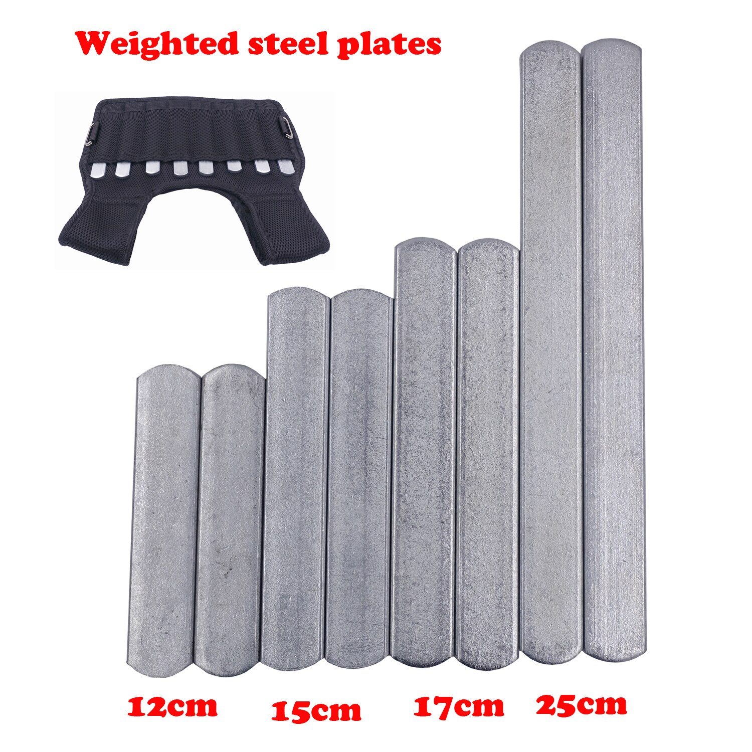 12-25Cm Gewicht Stalen Platen Voor Gewogen Vest Enkel Gewichten Dragende Stevige Verstelbare Fitness Accessoires Workout apparatuur