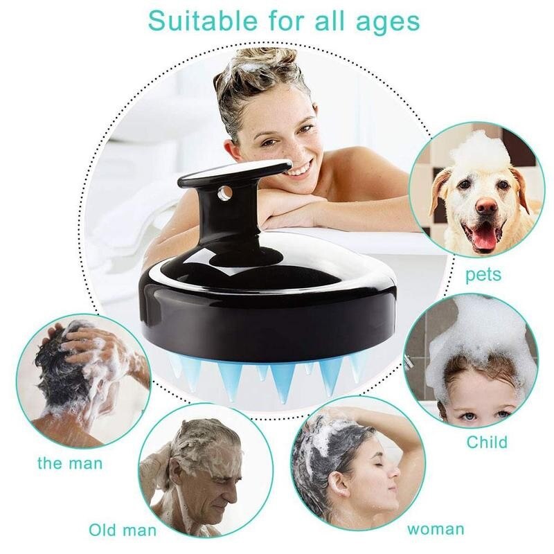 Handheld Siliconen Hoofd Massage Borstel Zacht Haar Hoofdhuid Borstel Wassen Kam Borstel Siliconen Wassen Massage Borstel Beauty Tool