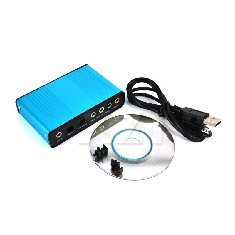 USB 2.0 Geluidskaart 6 Kanaals 7.1 en 5.1 Optische Externe Audiokaart SPDIF Controller voor PC Laptop Desktop Tablet