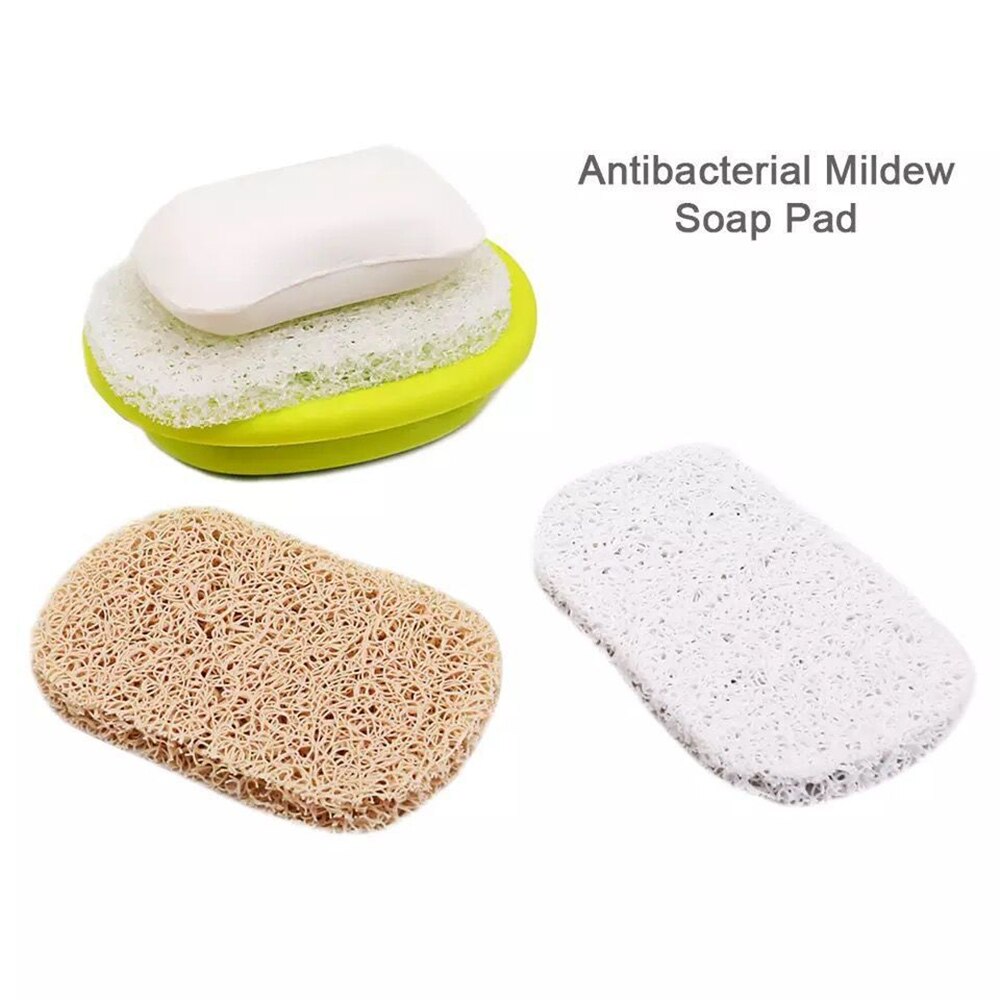 4Pcs/Set PVC Soap Saver Soap Pad Drain Pad Environmental Protection and Mildew Proof Soap Holder for Bathroom Kitchen Soap Dish