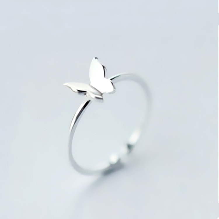 Anelli a farfalla in argento sterling 925 per accessori femminili regalo gioielli di moda da donna all'ingrosso