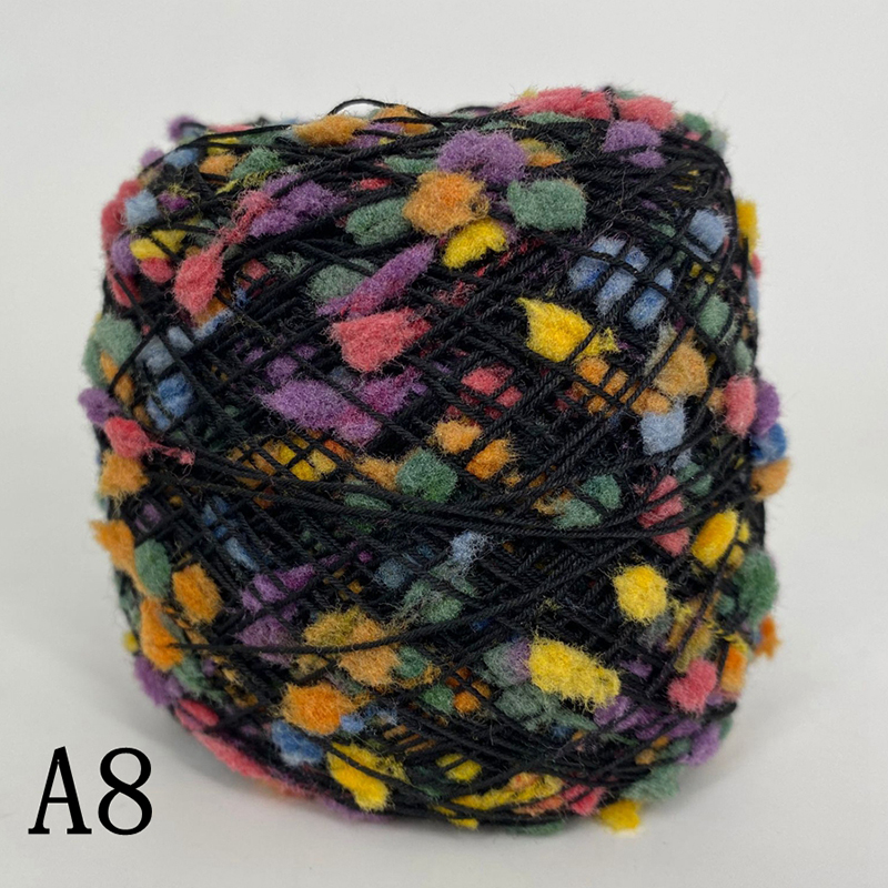Fil de Nylon perlé coloré au Crochet 50G, fil de partenaire pour le tricot à la main pour les vêtements de bricolage: A8