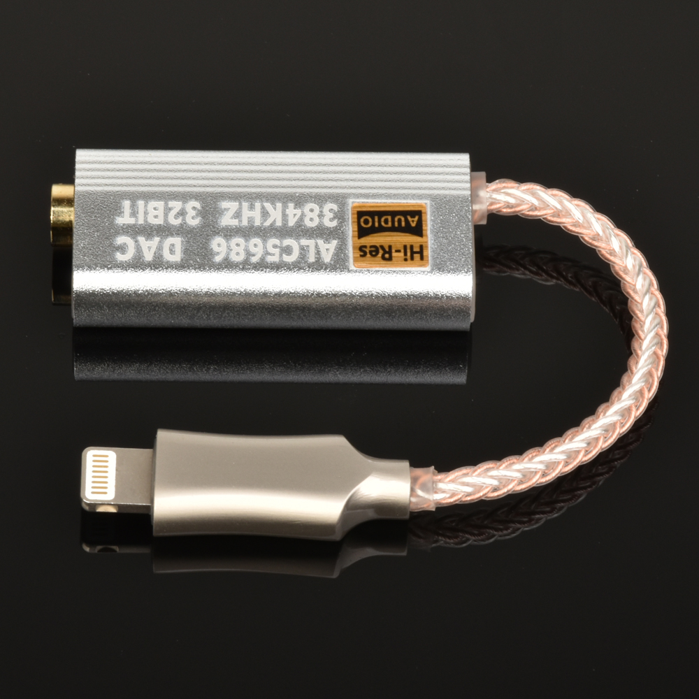 ALC5686 Cx31993 DAC Decoding 3.5mm HIFI Amplifier Adapter Earphone Cable Device Sound Amplifie 32bits/384KHz for IPhone Ios