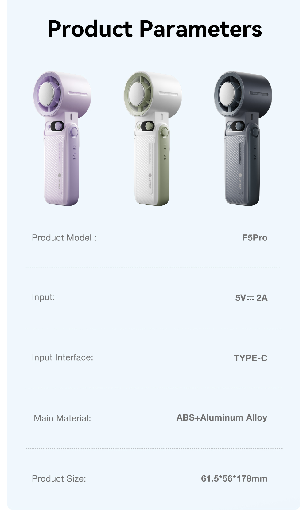 Best Seller Rechargeable Handheld Cooling Fan F5 Pro 199 Adjustable Speeds 6H Rapid Cooling Portable Mini Fan Outdoor products
