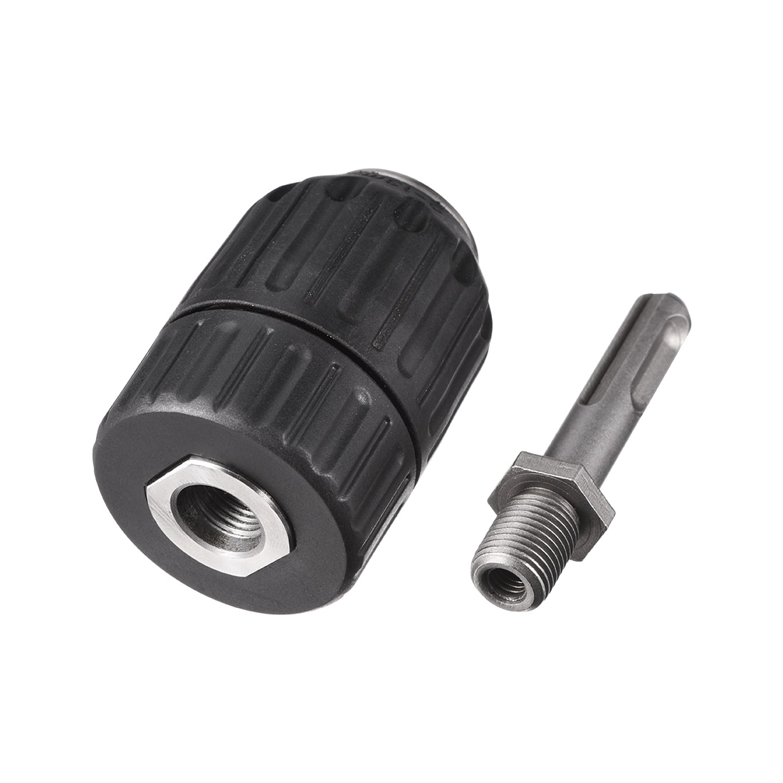 uxcell 1pcs 1/2" 3/8'' Drill Chuck Round/Hex Shank 3-Jaw Keyless Chuck with SDS-Plus 1/2inch-20UNF 3/8inch-24UNF