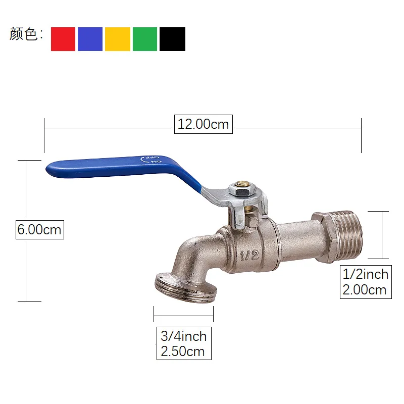 Attrezzi da giardino rubinetto dell'acqua in ottone esterno e interno usato facile accensione/spegnimento maniglia a leva rubinetti di alimentazione per irrigazione valvola a sfera
