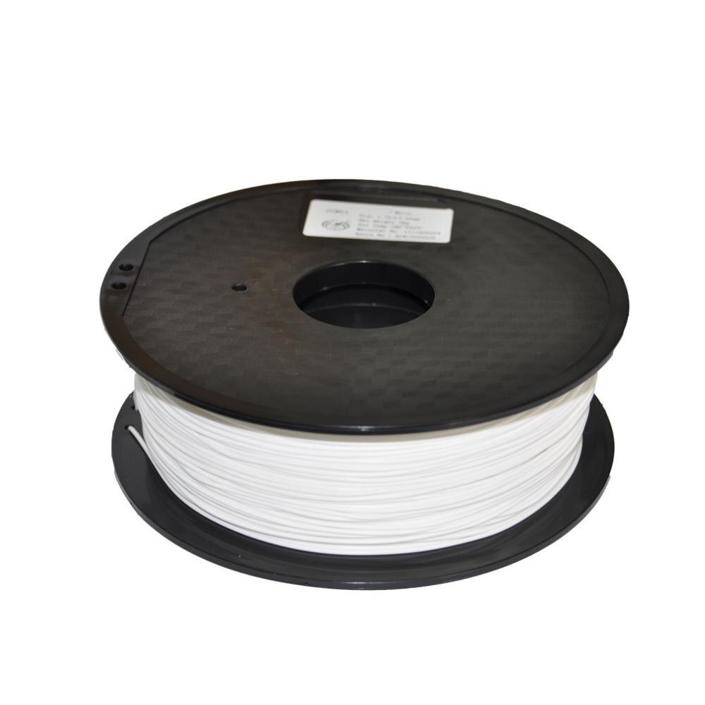 3D Printer Filament 1.75 1kg PLA/ABS White Black plastic Rubber Consumables Material: PLA White
