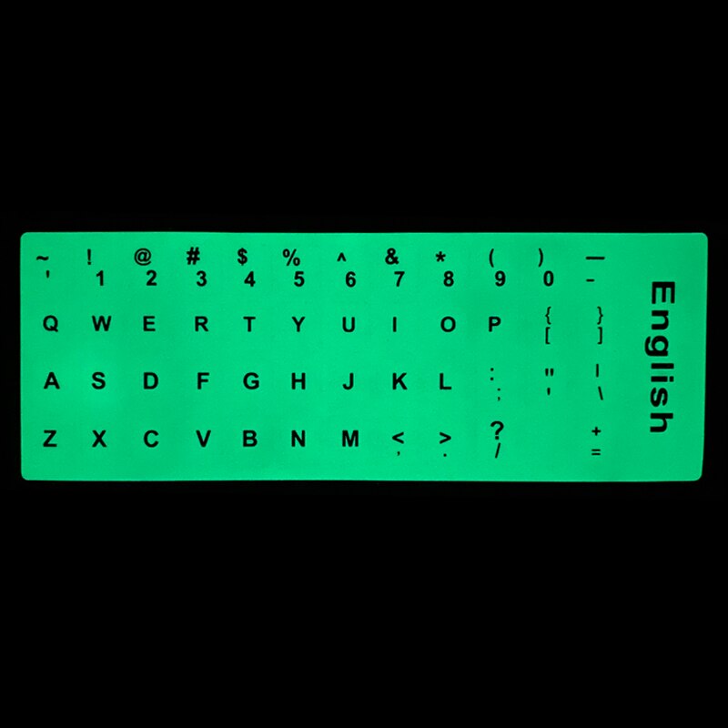 SR Luminous 4 Fonts English 107 68 47 Keys Keyboard Cover Sticker Skins Film Glow in Dark Capital Letters Laptop Accessories: 47 Key English