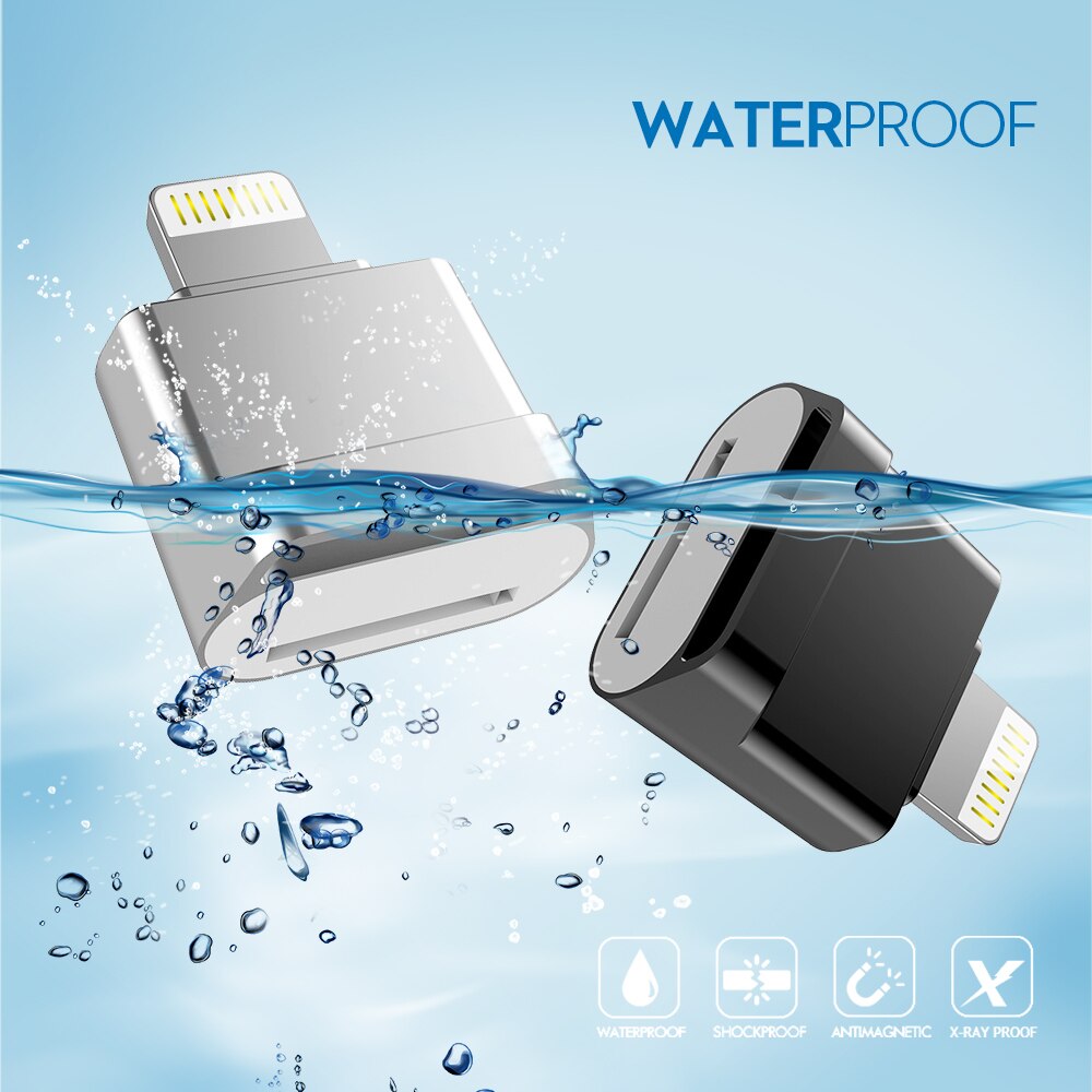Czytnik kart TF Plug & Play lub przejściówkę ze złącza Lightning na MicroSD Adapter nie ma potrzeby sterownik dla iPhone 6/6s/6Plus/7/7Plus/8/X Usb/Otg/Lightning 2 w 1