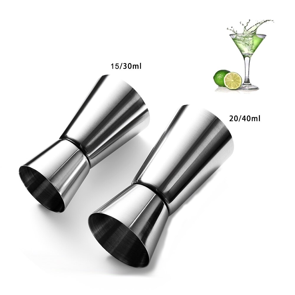 15/30 Ml Of 20/40 Ml Cocktail Jigger Rvs Ounce Straight Side Dubbele Shaker Maatbeker barman Tool