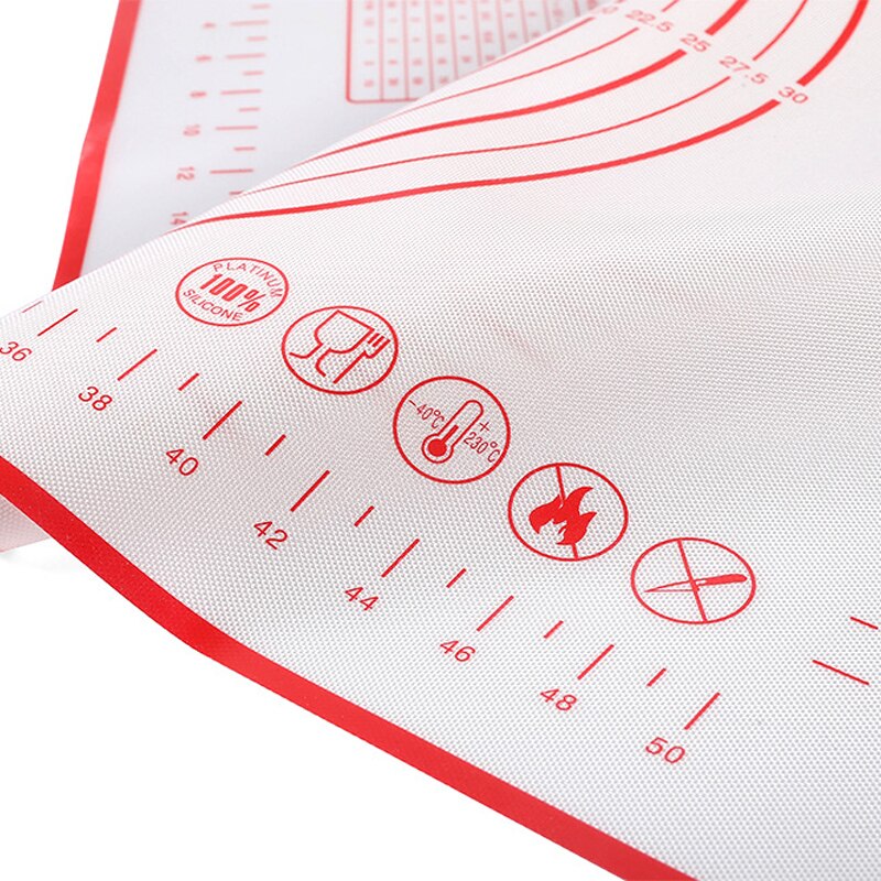 Silikonemåtte stort bagetilbehør bagværk bageri køkkenkagerulle til dej konfekture æltepude mastikplade