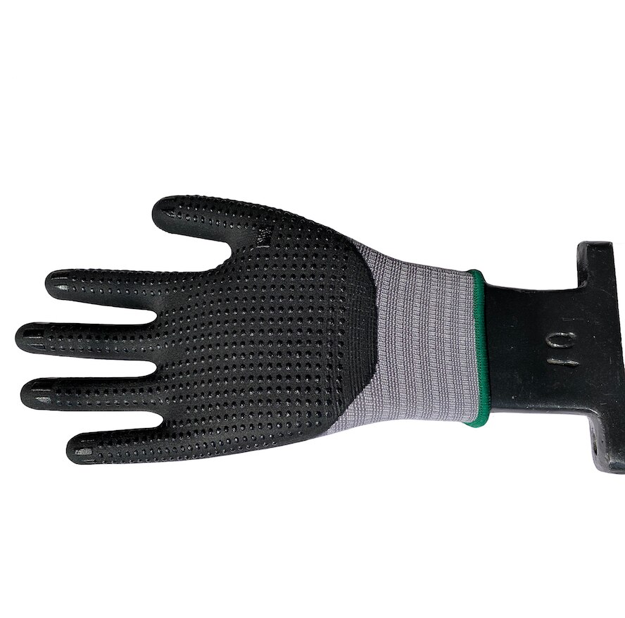 Hanfeel-guantes de nitrilo de alta resistencia a la abrasión, guantes de seguridad para el trabajo en el jardín, de nailon y licra, 3/4 recubiertos, microespuma, puntos Maxi, 10 pares