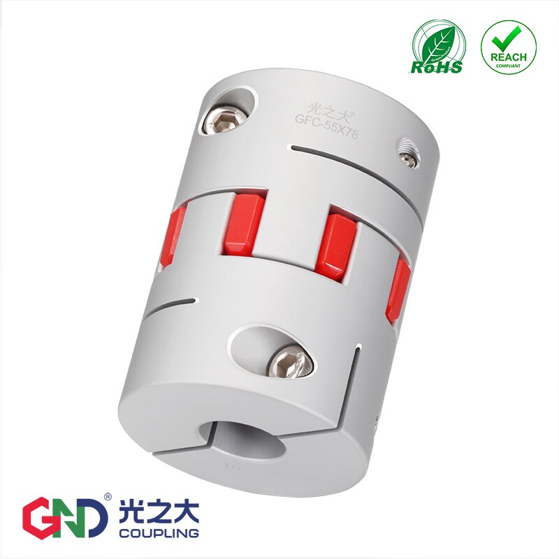 GND coupling GFC D14 L22 aluminum plum flower flexible couples clamp Jaw spider shaped shaft coupler for CNC machine