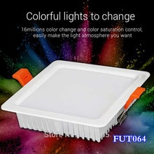 9W RGB+CCT Square LED Downlight smart Indoor living room light AC100- 220V can Mobile phone control remote control