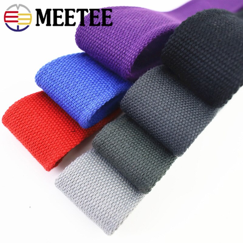 Sangles en coton et Polyester de 2M 45mm 2-2.5mm d&#39;épaisseur, pour sac à dos, étiquette, bande polarisée, accessoires de couture, bricolage