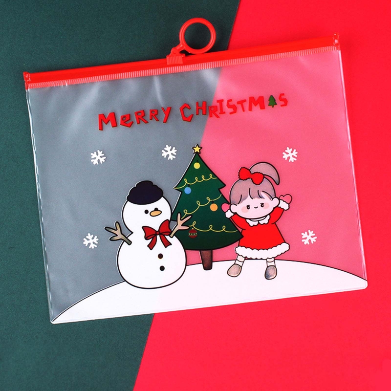 Draagbare Waterdichte Xmas Etui Multifunctionele Make Pouch Pvc Tas Voor Reizen Cosmetica Briefpapier Kleine Ambachten: snowman