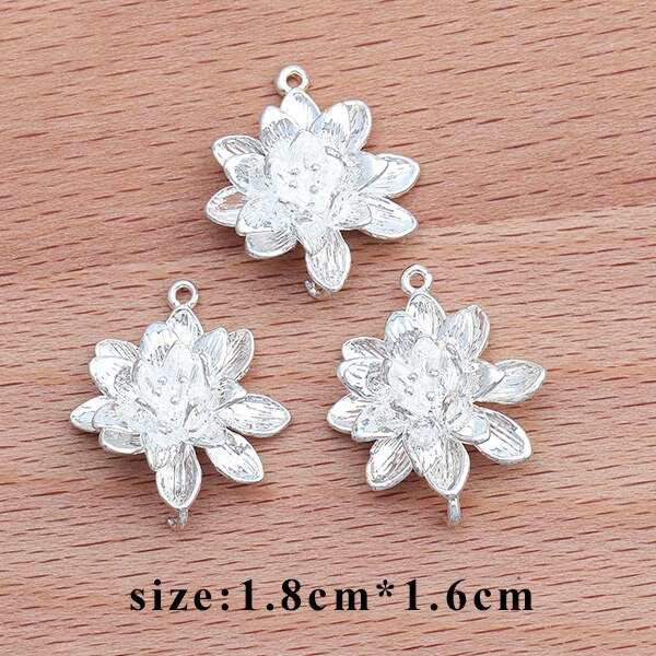 Gufeather  m336, smykketilbehør ,18k guldbelagte ,0.3 mikron, gør-det-selv-vedhæng, blomsterform, gør-det-selv øreringe, smykkefremstilling ,10 stk/parti: M33605