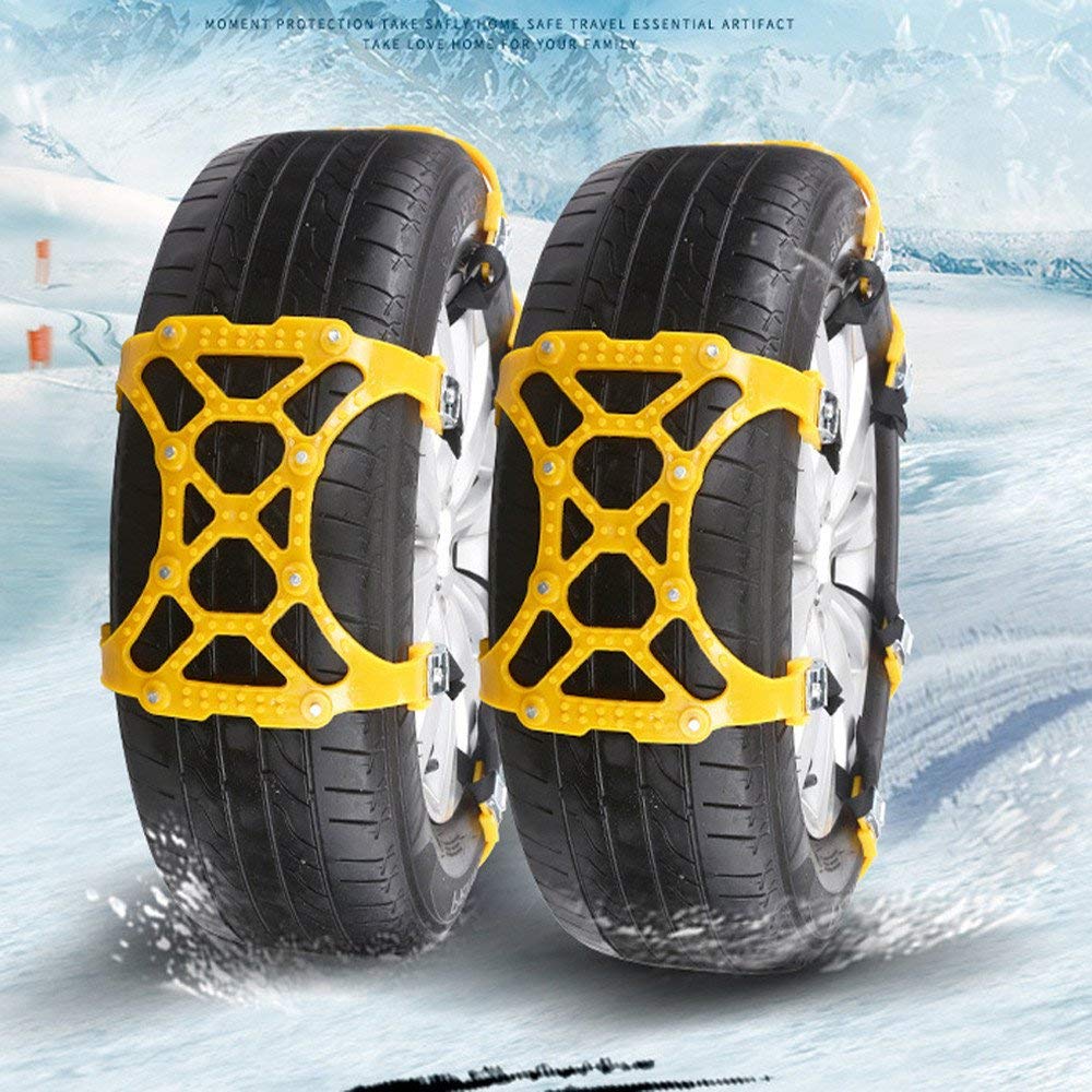 2 stk bil skridsikre sne kæder auto suv 165-265mm dæk hjul vinter mudder vejbane sikkerhed anti slip nødsikkerhedsbælte