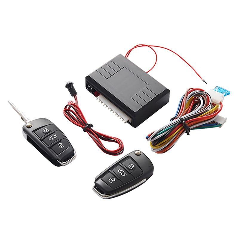 Universal Car Auto Keyless Entry System Button Start Stop LED Keychain Central Kit Door Lock with Remote Control