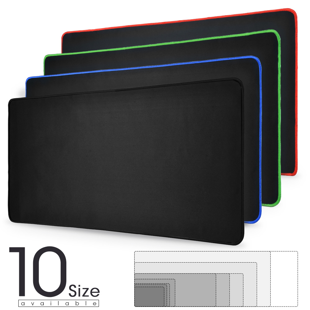 Gamer Mousepad Anti-slip Natural Rubber Desk Mat Mouse Mat Locking Edge Play Mat of Computer Keyboard Gameing Mouse Pad 4 Color