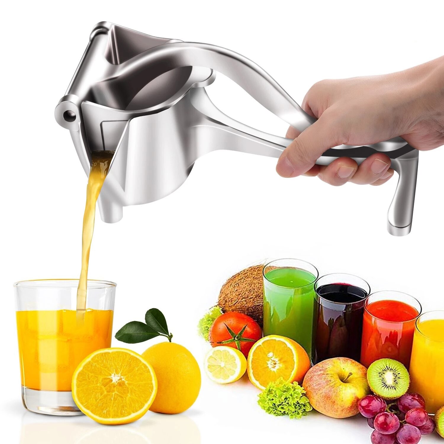 Sapcentrifuge Handmatige Fruitpers Aluminium Hand Druk Juicer Granaatappel Oranje Citroen Suikerriet Sap Keuken Fruit Tool