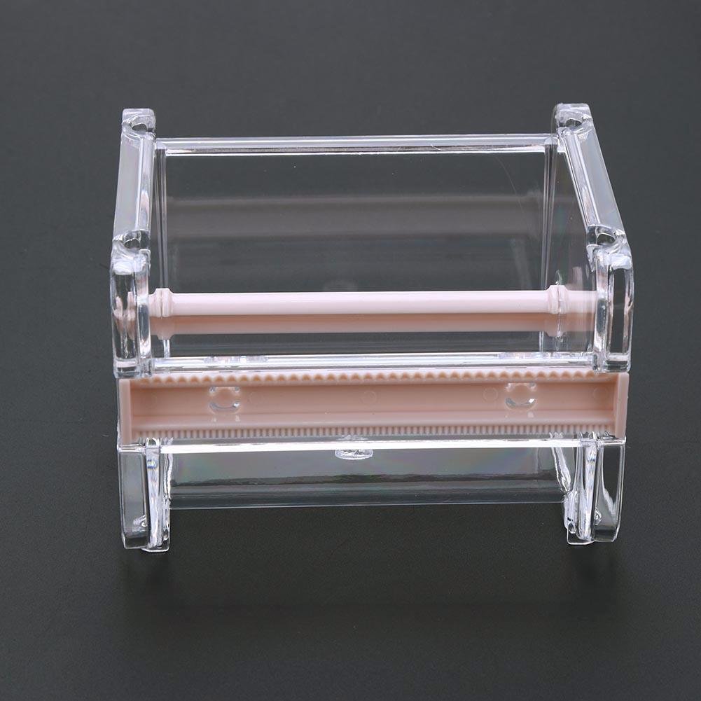 Durable Transparent Adhesive Tape Dispenser Office School Tape Cutter Desktop Storage Organizer Holder Stationery Storage Box