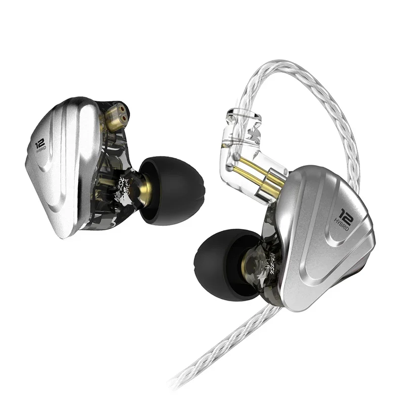 Kz zsx 1dd+5ba hybrid driver in-ear monitor høretelefoner hifi bas ørepropper musik spil sport headset 2- benet kabel  zs10 prox zar  pr1 pro