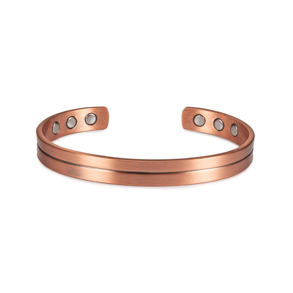 Pure Copper Magnetic Bracelet Benefits 8.3mm Adjustable Cuff Copper Magnetic Bracelet Arthritis Pain Relief Energy Bracelet Men: CB054