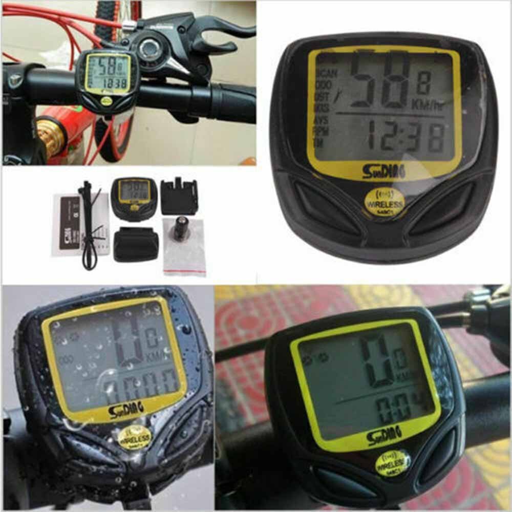 Wireless LCD Bike Computer Speedo Odometer Waterproof Speedometer Cycle Bicycle