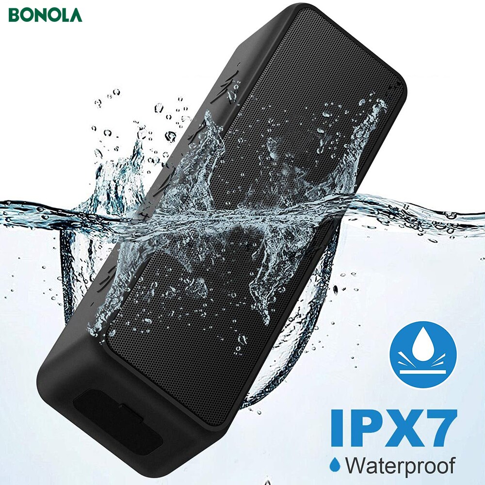 Bonola portátil sem fio bluetooth alto-falante 5.0 mais alto som estéreo tws 20w alto-falante de freqüência completa ipx7 microfone à prova dtf água tf aux