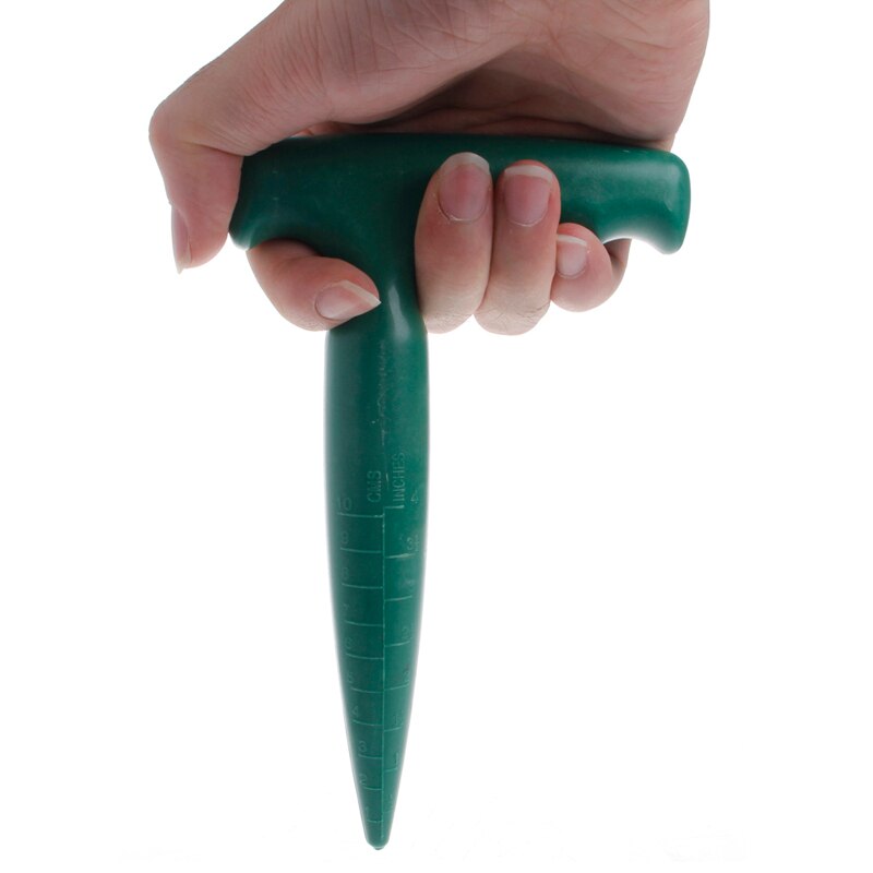 OOTDTY Plastic Green Dibber Digging Hole Tool Garden Bonsai Flower Planting Weeding Seedling For Seedstarting,Planting,Weeding