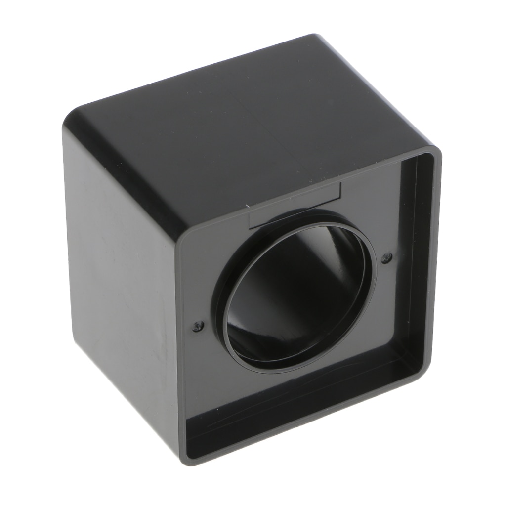 1pcs Black ABS Mic Microphone Interview Square Cube Logo Flag Station 39mm Hole